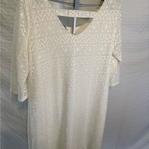 Elegant Cream Lace Dress